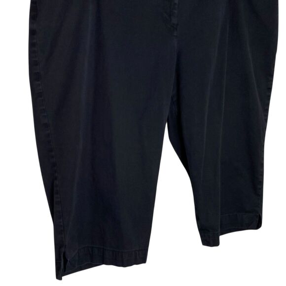 Talbots Pants Womens 20W Black Perfect Skimmer Cropped Capri Plus Minimalist - Picture 5 of 9